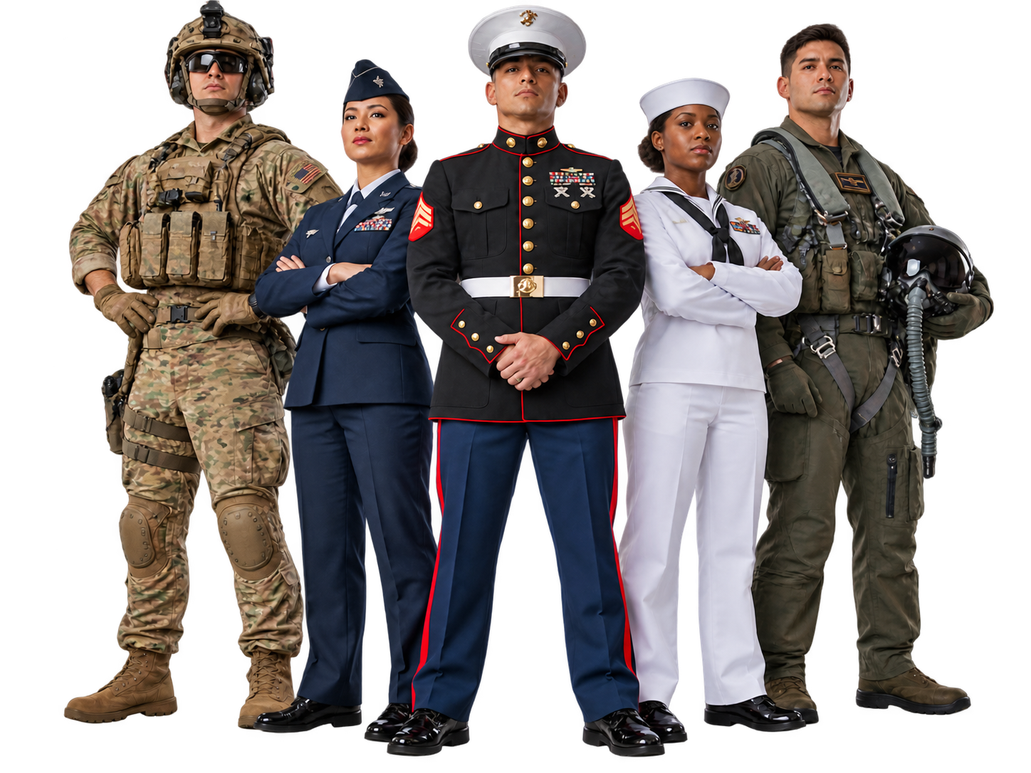 Group of military members and veterans supported by Care & Keys
